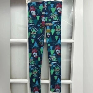 LuLaRoe Christmas Xmas Holiday Collection Santa Leggings Kids Youth Size L/XL